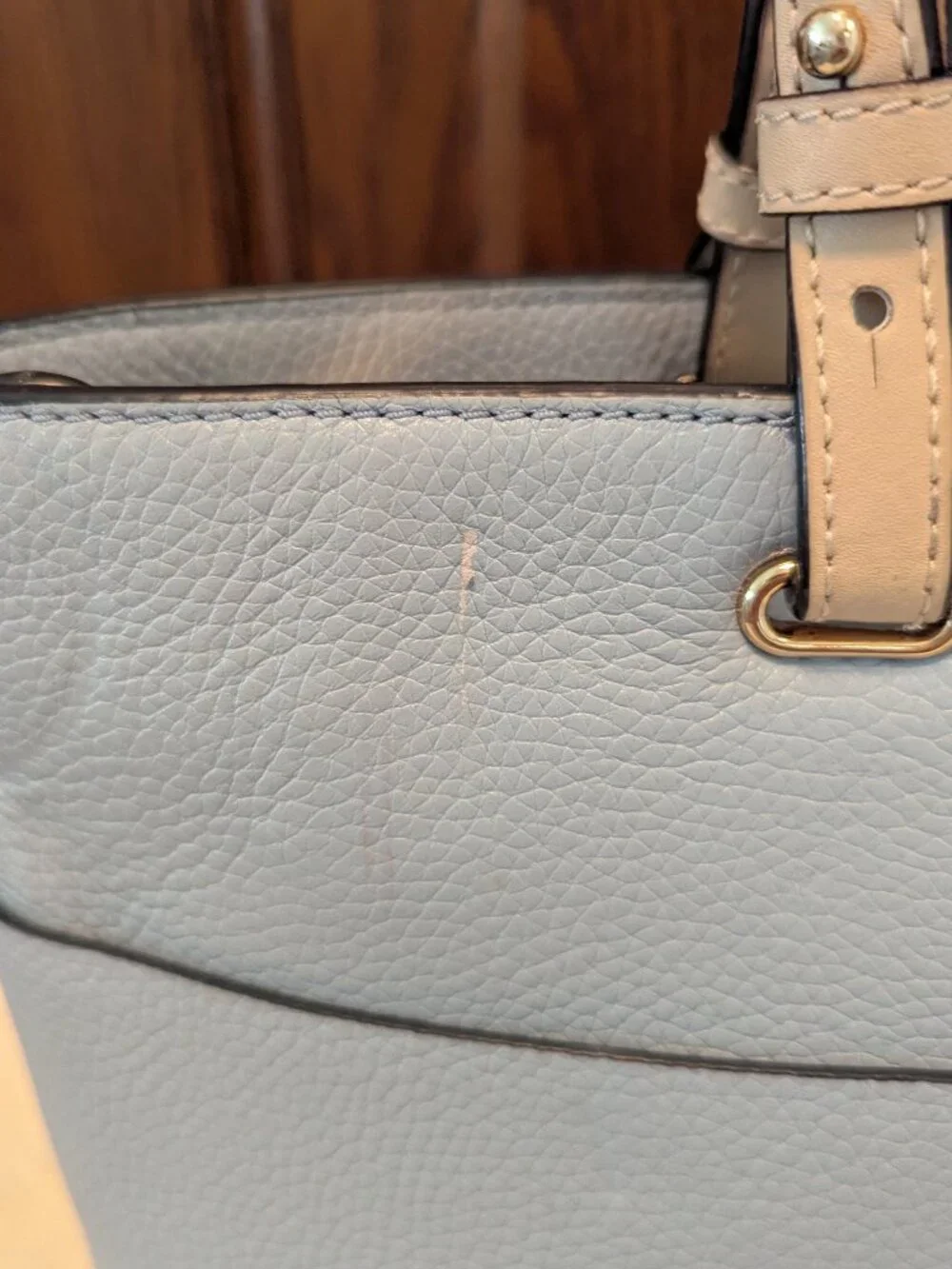 MICHAEL KORS Bedford Pale Blue Pocket Tote